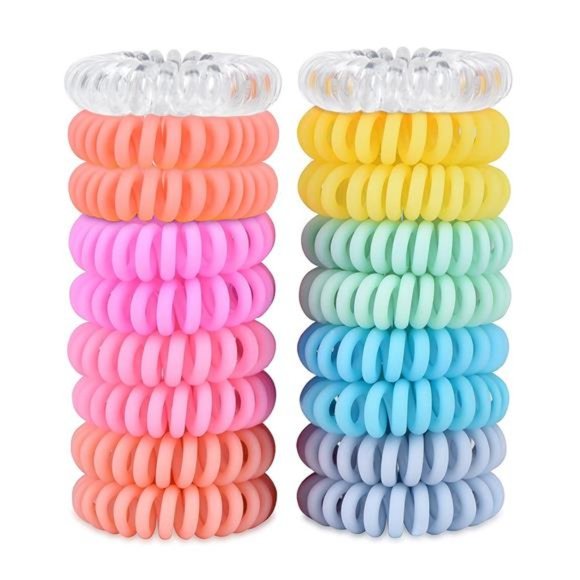 Accessories - 18 Pieces - Macaron Color spiral hair ties